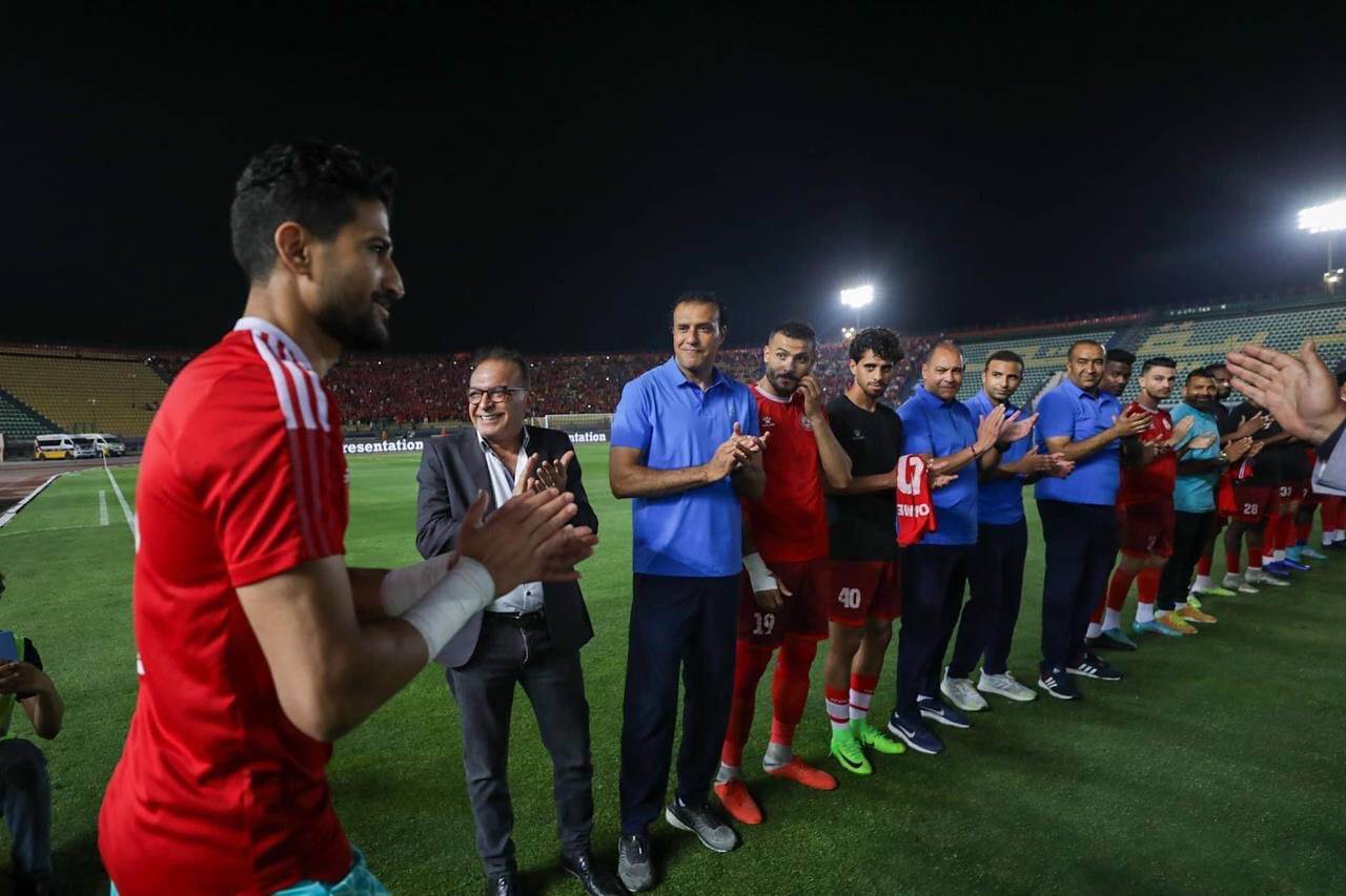 ممر شرفي من حرس الحدود للنادي الأهلي أبطال أفريقيا 