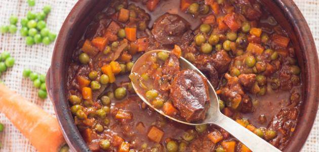 طاجن البسلة باللحمة