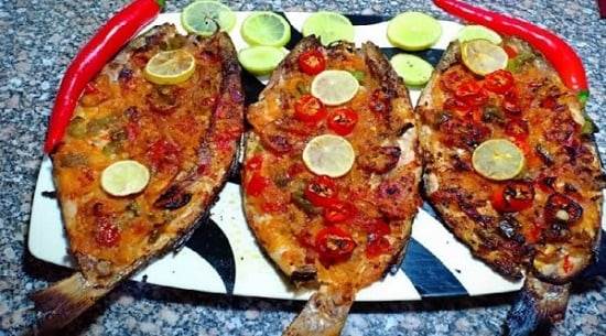 سمك سنجاري مشوي