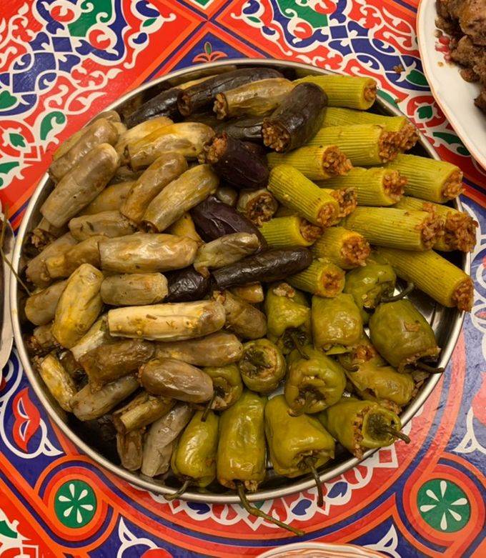 محشى الباذنجان والفلفل والكوسة